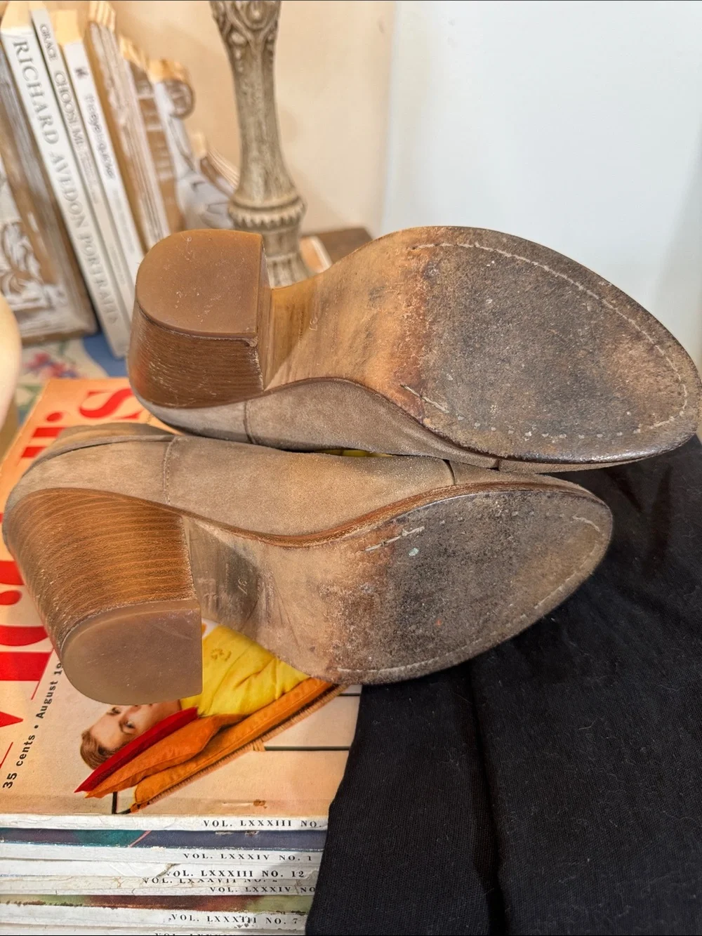 rag & bone Suede Ankle Booties in Taupe Brown - Picture 9 of 10
